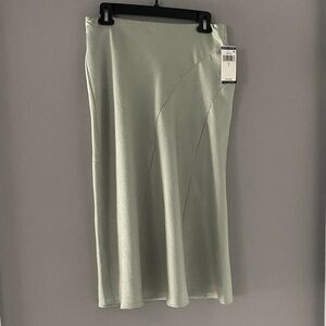 Ralph Lauren Sage Green Bias Midi Skirt